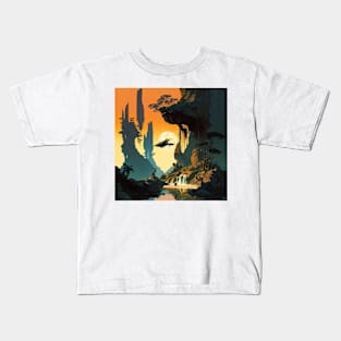 alien planet Kids T-Shirt